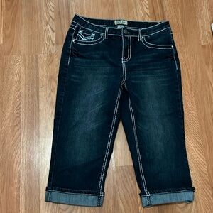 Earl Jeans Jeweled Cropped Jeans Sz 10